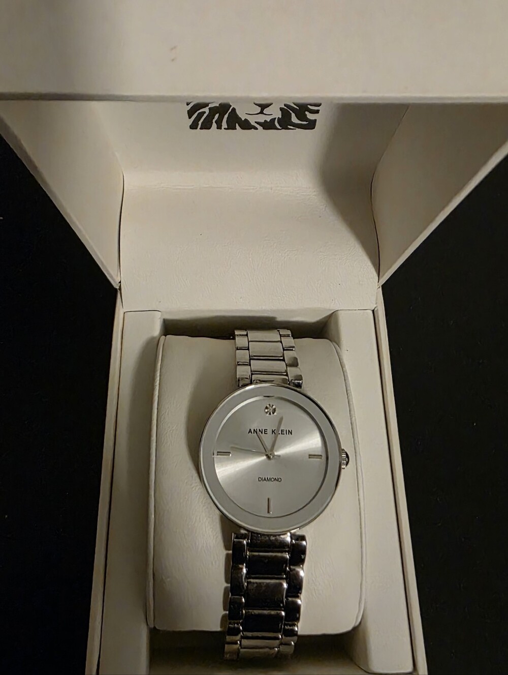 Anne Klein Women's Genuine Diamond Dial Bracelet Watch - Silver